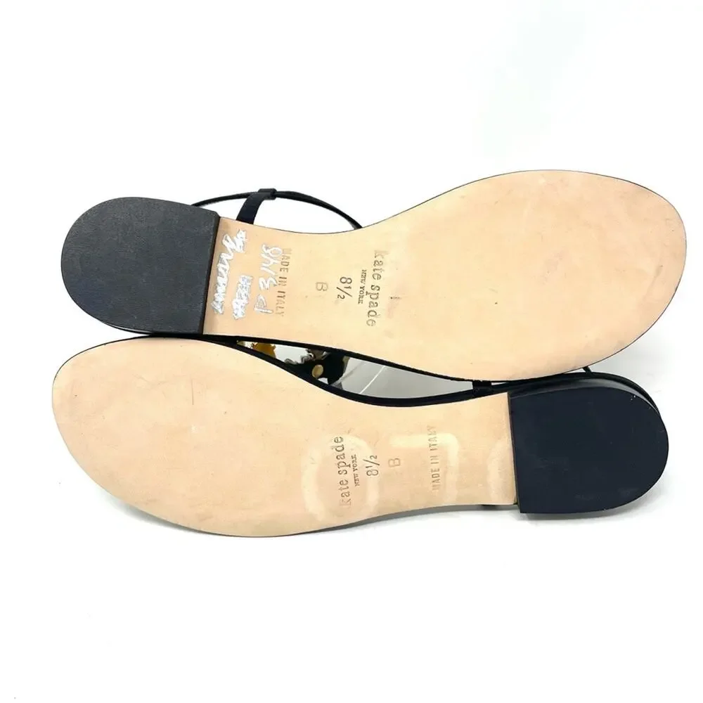NEW Kate Spade Crystal & Silk Ankle Strap Dress Sandal in Black Women's 8.5 $260